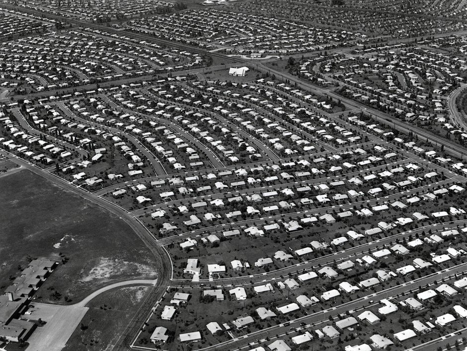 Aerial view of Levittown, Pennsylvania